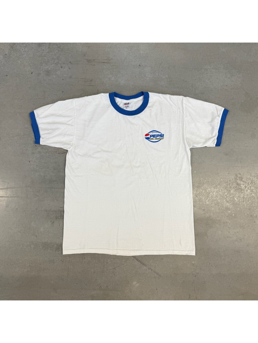 Vintage 2000s Pepsi NFL Kickoff Ringer Flawed T-Shirt Extra Large White